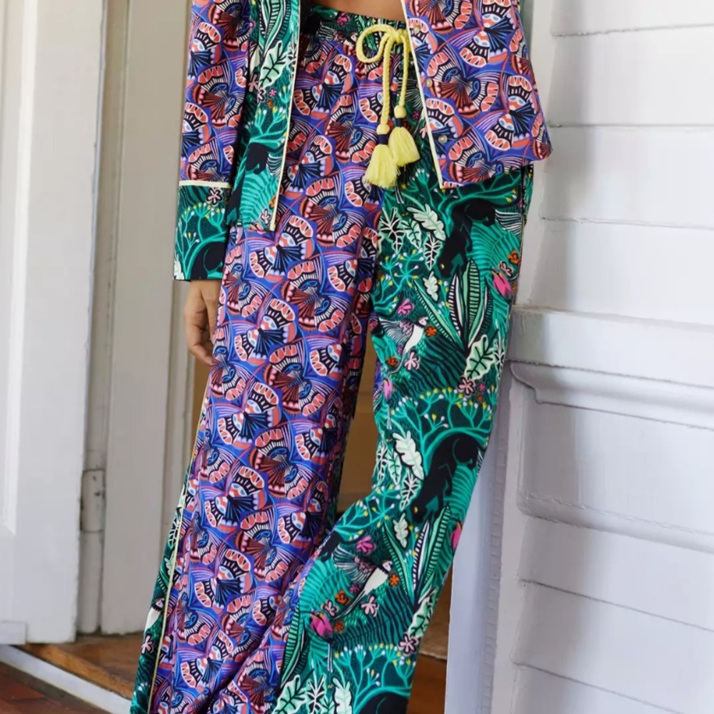 Anthropologie Marsha Valnova Flannel Patterned Sleep Pants - Picture 1 of 8